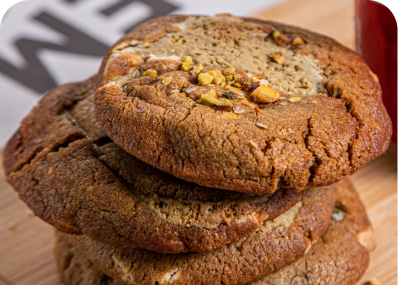 Delícias de Cookie - Cookie San Paolo com uma bola do seu gelato preferido e uma calda exclusiva